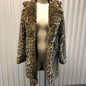 NWT I.AM.GIA Stefani Leopard Faux Fur Coat
